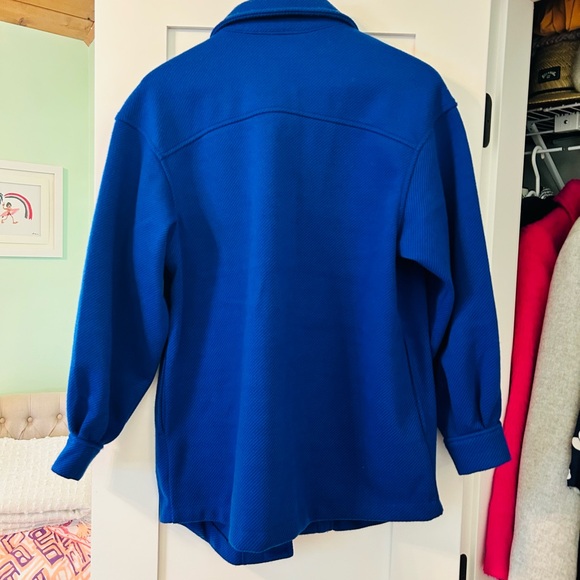 New Cobalt Blue Shacket Jacket Small - Picture 3 of 5